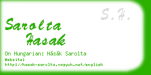 sarolta hasak business card